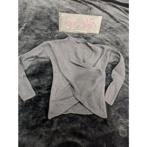 EUC Express Black Cross Front Sweater XS